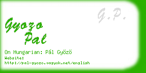 gyozo pal business card