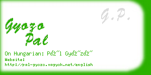 gyozo pal business card